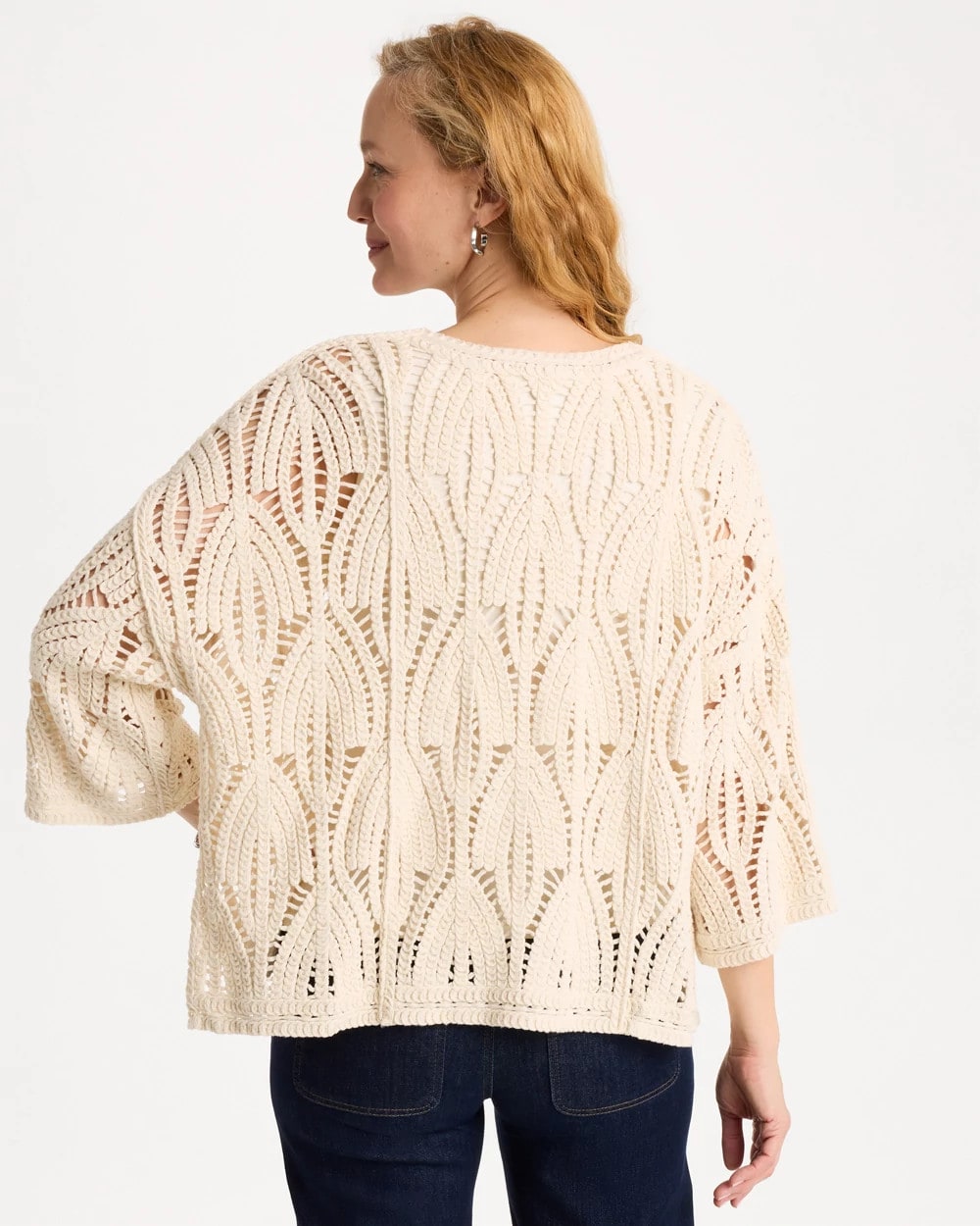 Chico's Smart Buy - Cotton Crochet Kimono Neutral