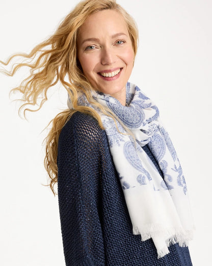Chico's Great Value - Paisley Jacquard Oblong Scarf Neutral