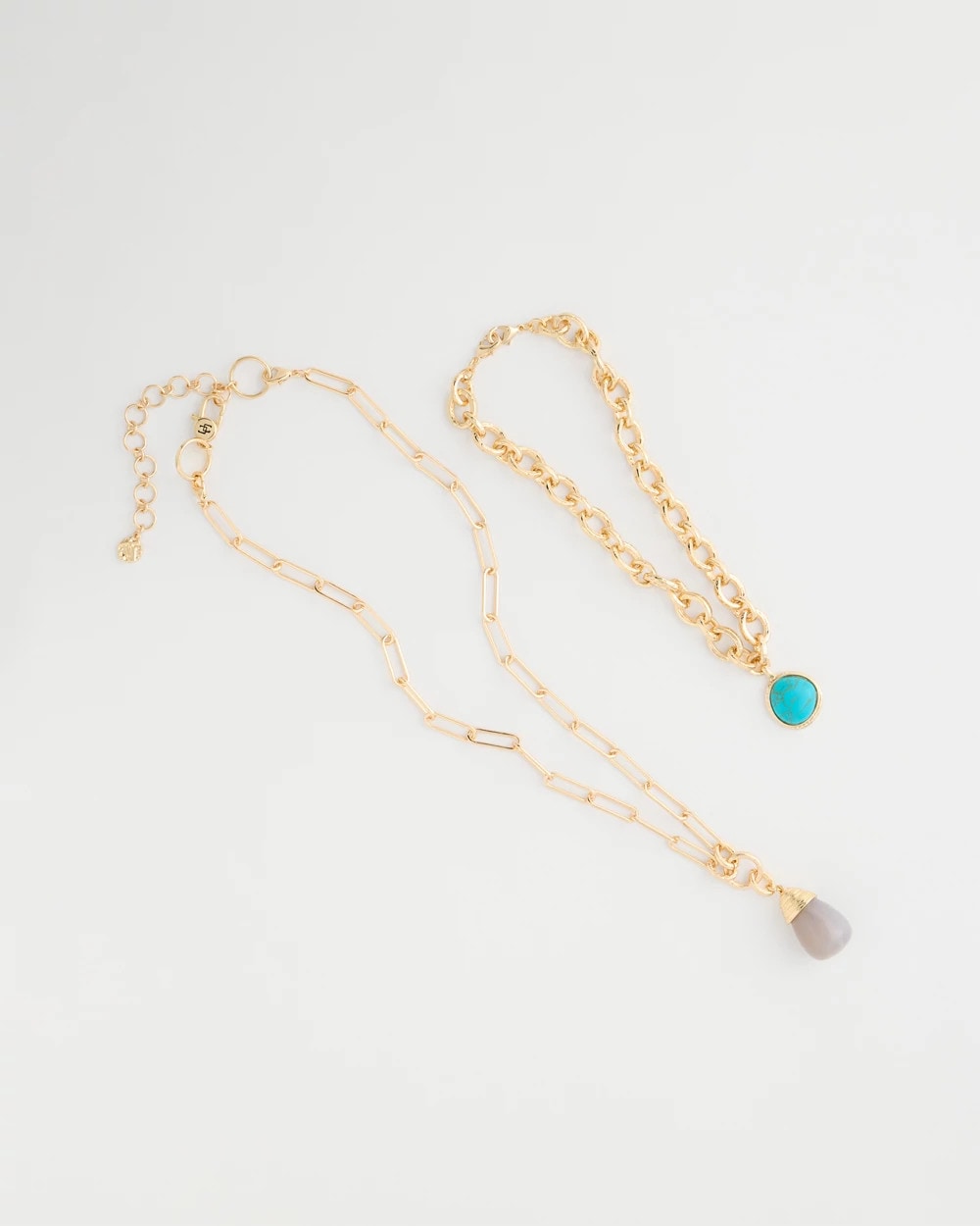 Chico's Smart Buy - Double-Strand Blue Pendant Necklace Aqua