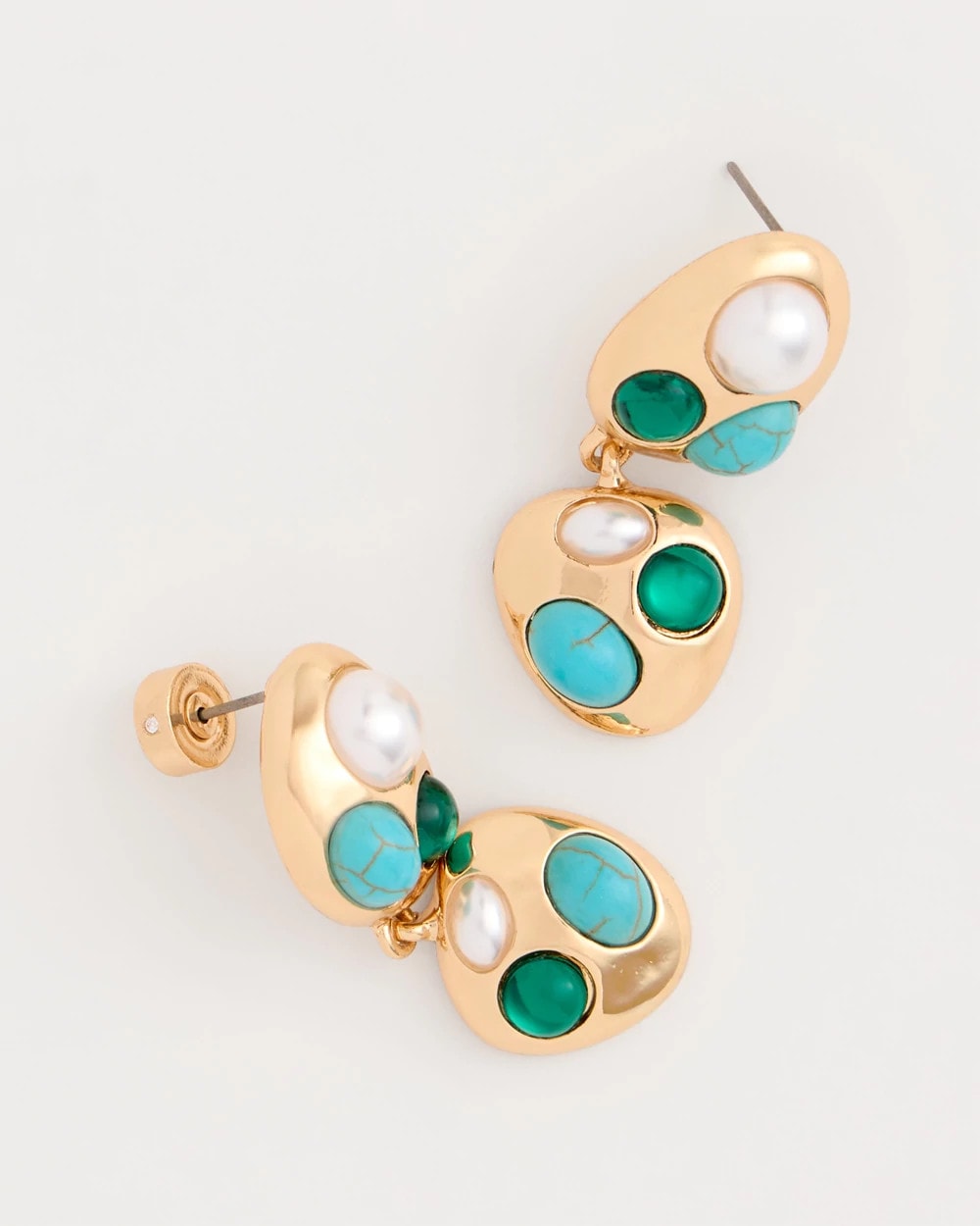 Chico's Hot Sale - Blue Pearl Cab Drop Earrings Blue