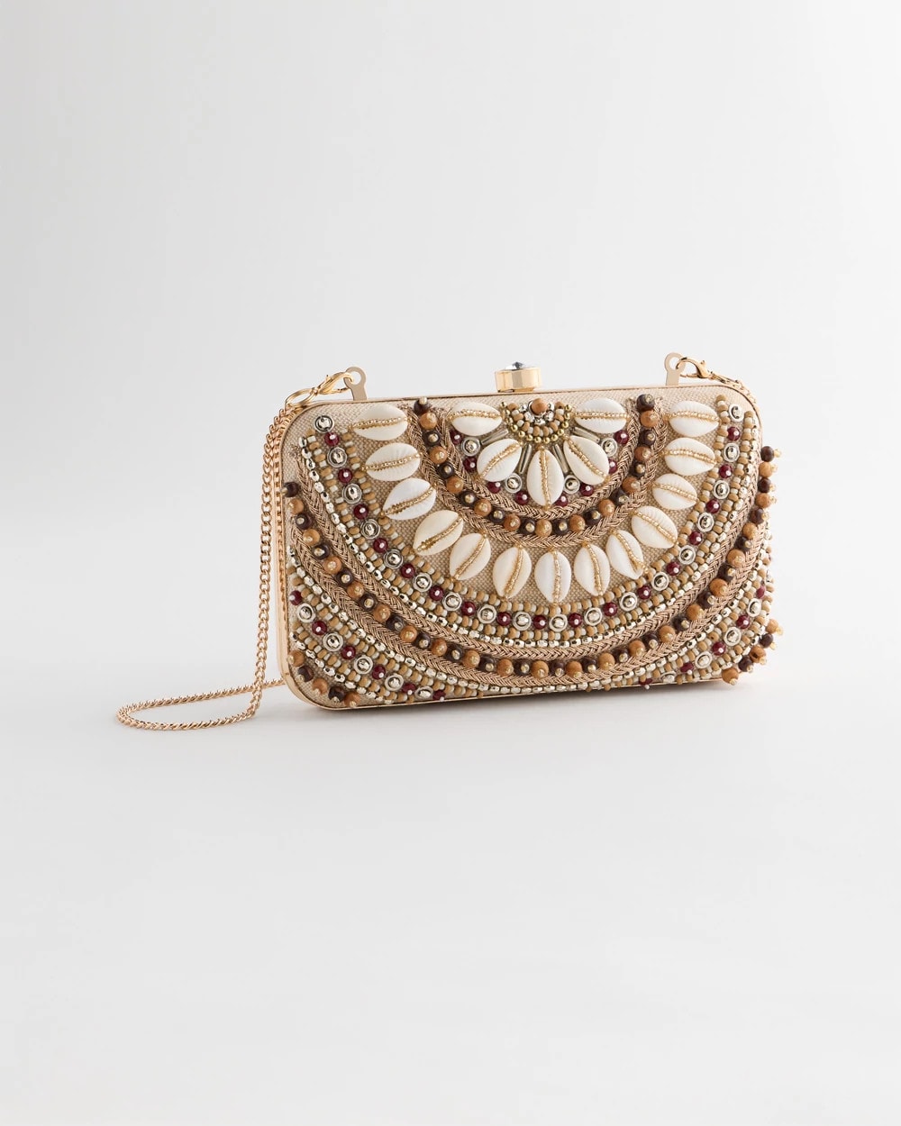 Chico's Latest - Shell Embellished Clutch Natural