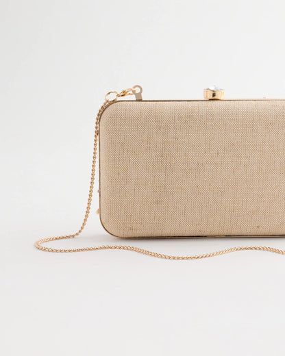 Chico's Latest - Shell Embellished Clutch Natural