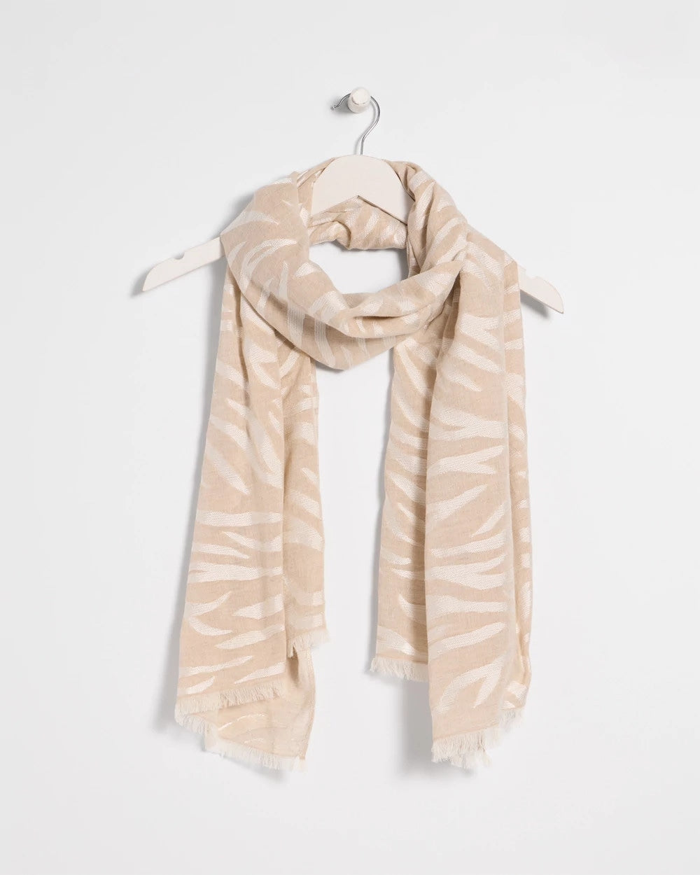 Chico's Exclusive - Neutral Zebra Jacquard Oblong Scarf Neutral