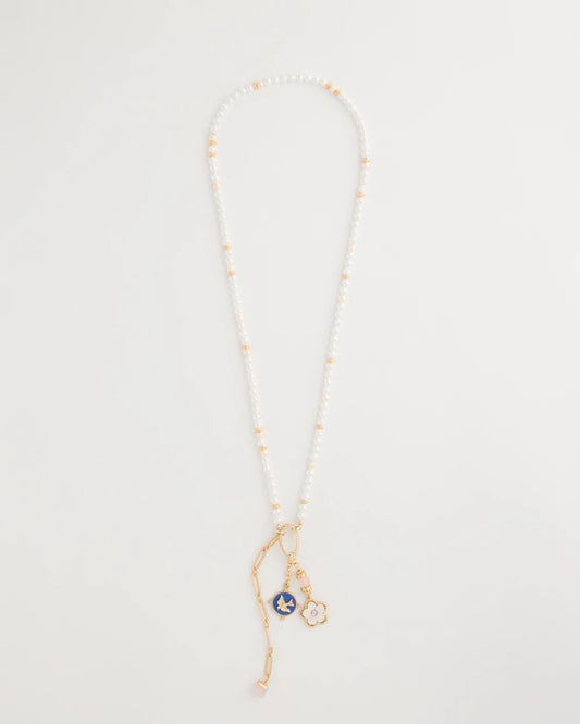 Chico's Latest - Medallion Pendant Pearl Necklace Orchid