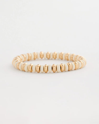 Chico's Deals - White Gold Slice Stretch Bracelet White
