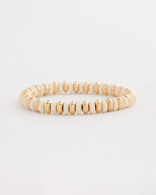 Chico's Deals - White Gold Slice Stretch Bracelet White
