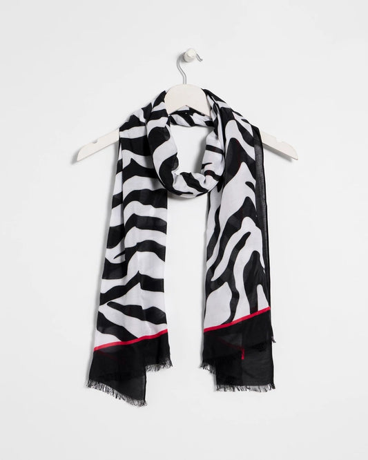Chico's Exclusive - Animal Print Oblong Scarf Black