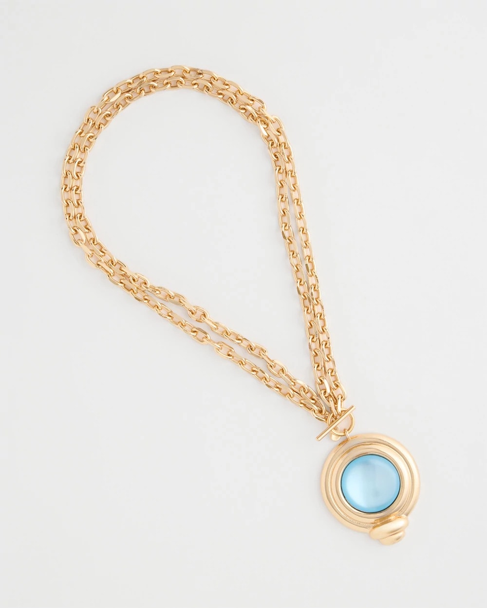 Chico's Classic - Twice As Nice Aqua Pendant Necklace Aqua