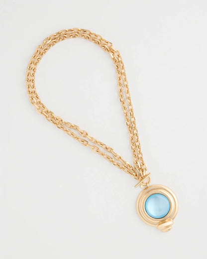 Chico's Classic - Twice As Nice Aqua Pendant Necklace Aqua