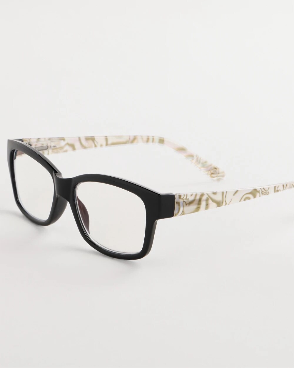 Chico's Quality - Black Square Shell Readers Black