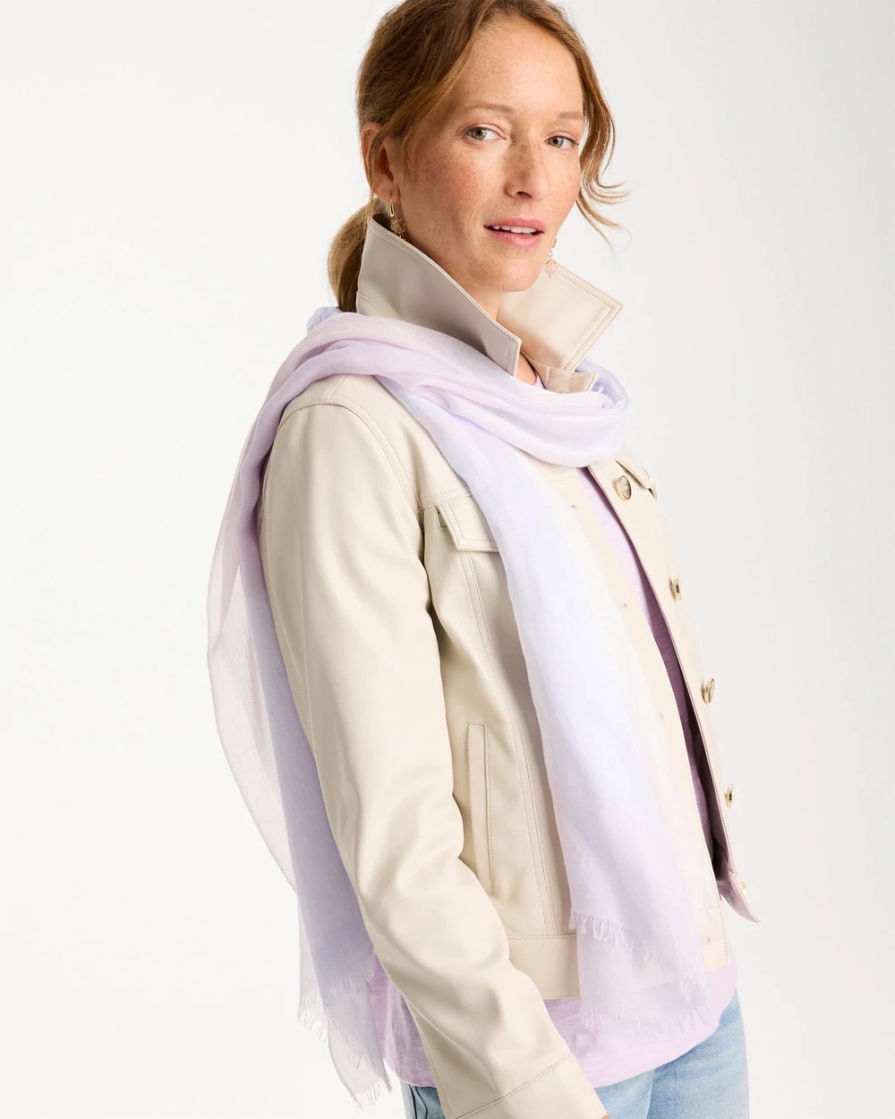 Chico's Great Value - Cashmere Blend Oblong Scarf Lavender