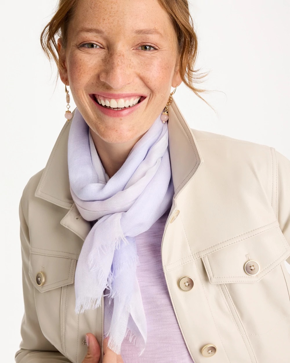 Chico's Great Value - Cashmere Blend Oblong Scarf Lavender