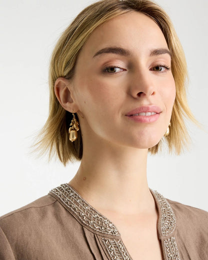 Chico's Everyday - Goldtone Cluster Earrings Gold