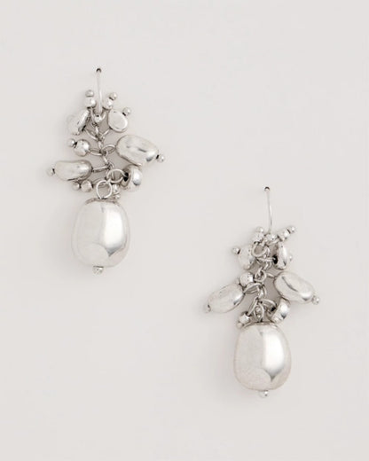 Chico's Value - Silvertone Cluster Earrings Silver