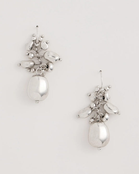 Chico's Value - Silvertone Cluster Earrings Silver