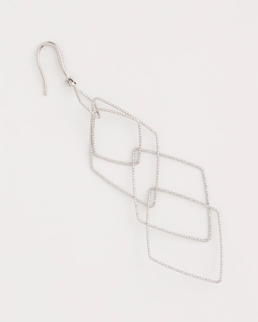 Chico's Customer Favorite - Geo Linear Drop Earrings Silver