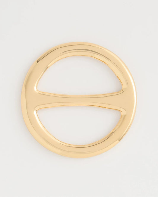 Chico's Hot Sale - Golden Round Scarf Ring Gold