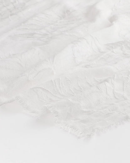 Chico's Exclusive - Textured Palms Oblong Scarf White