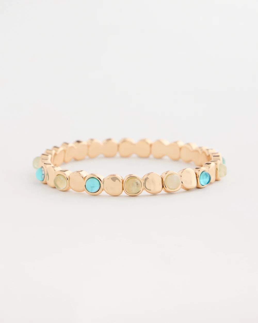 Chico's Trending - Quartz Stone Small Stretch Bracelet Light Blue