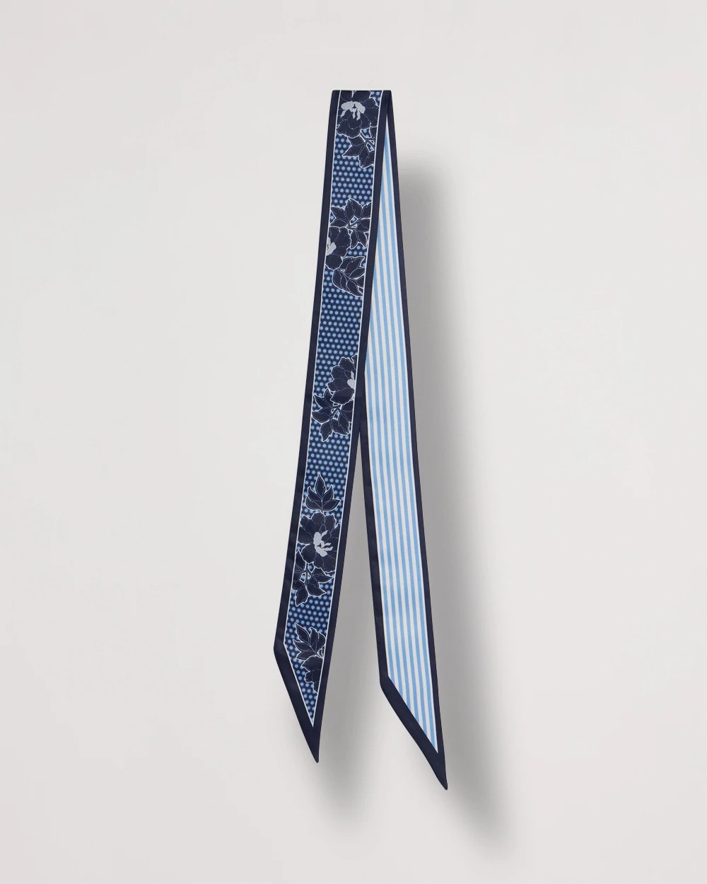 Chico's Top Pick - Ikebana Printed Skinny Scarf Passport Blue