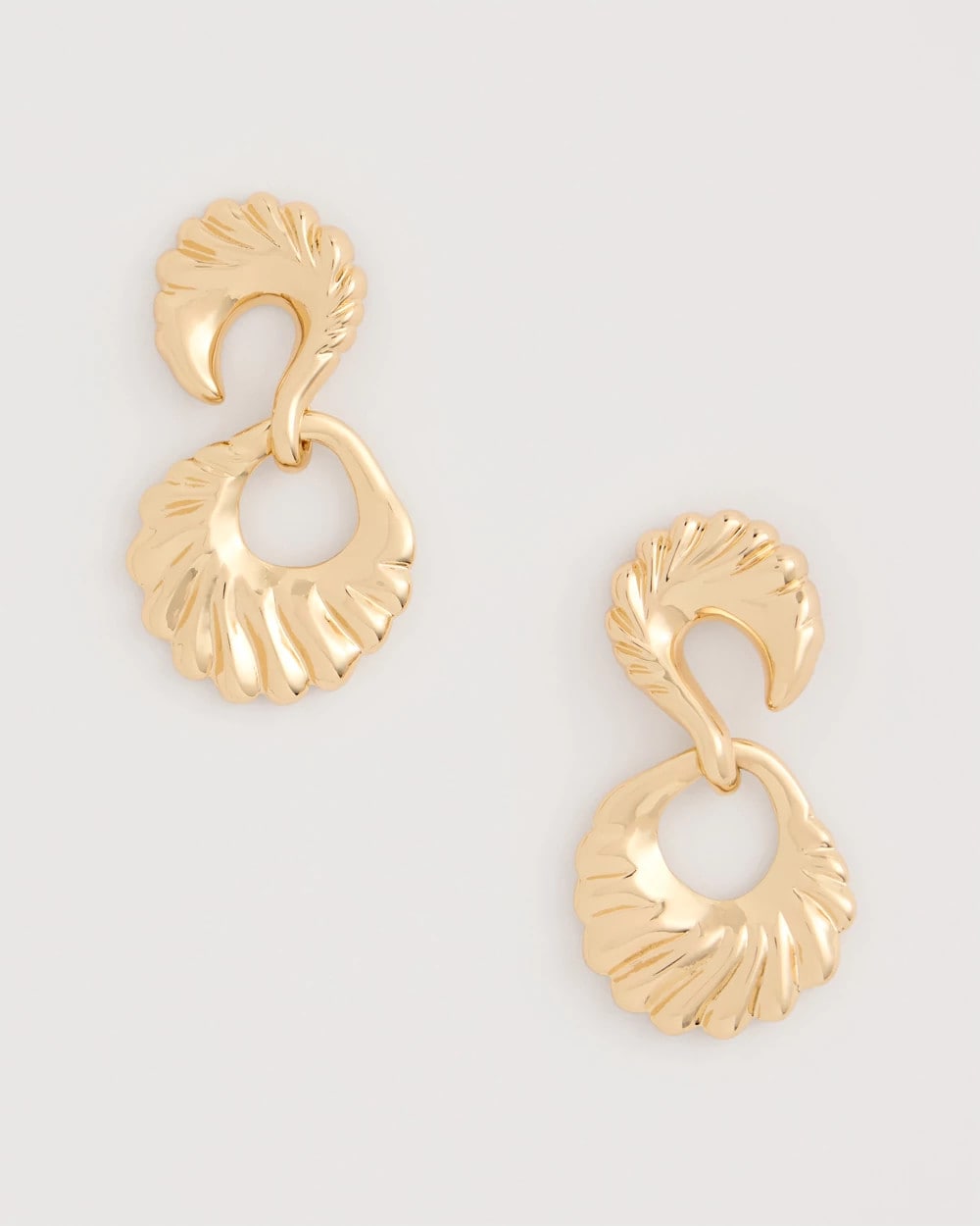 Chico's Classic - Golden Doorknocker Earrings Gold