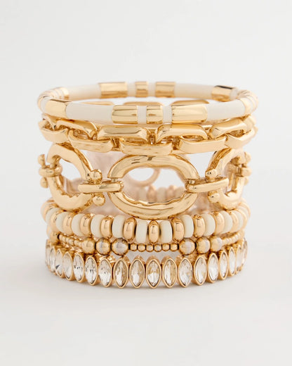 Chico's Smart Buy - White Enamel Hinge Bangle White