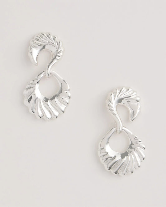 Chico's Customer Favorite - Silvertone Doorknocker Earrings Silver