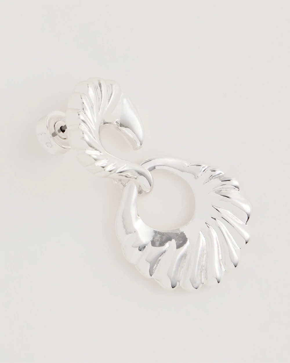 Chico's Customer Favorite - Silvertone Doorknocker Earrings Silver