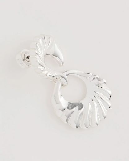 Chico's Customer Favorite - Silvertone Doorknocker Earrings Silver