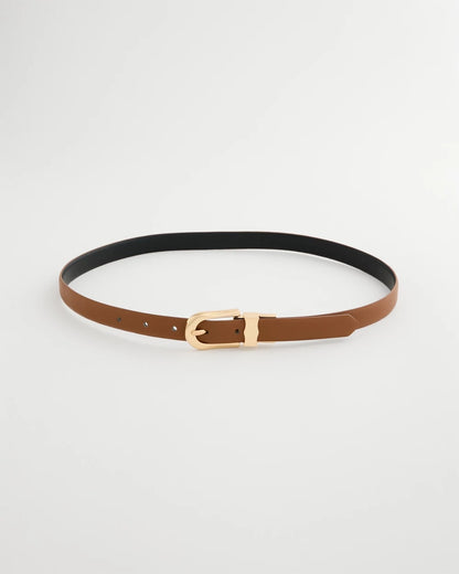 Chico's Popular - Skinny Reversible Trouser Belt Black/Brown