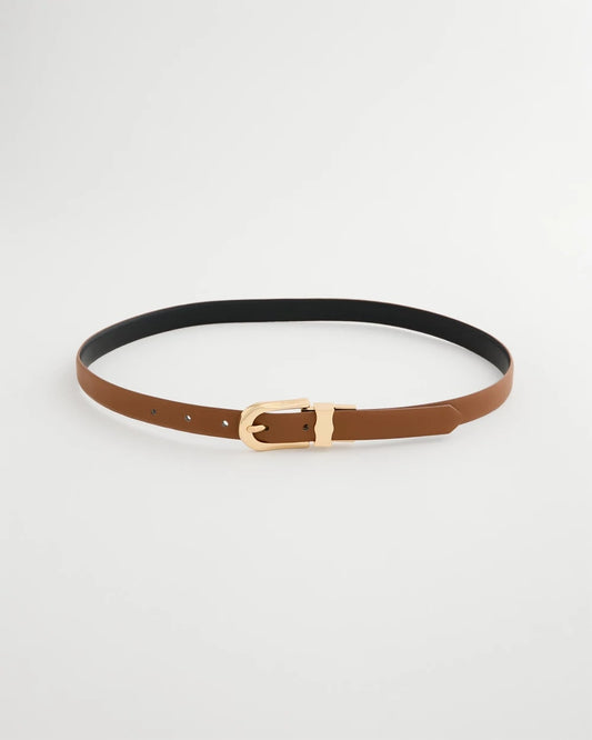 Chico's Popular - Skinny Reversible Trouser Belt Black/Brown