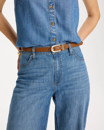 Chico's Popular - Skinny Reversible Trouser Belt Black/Brown