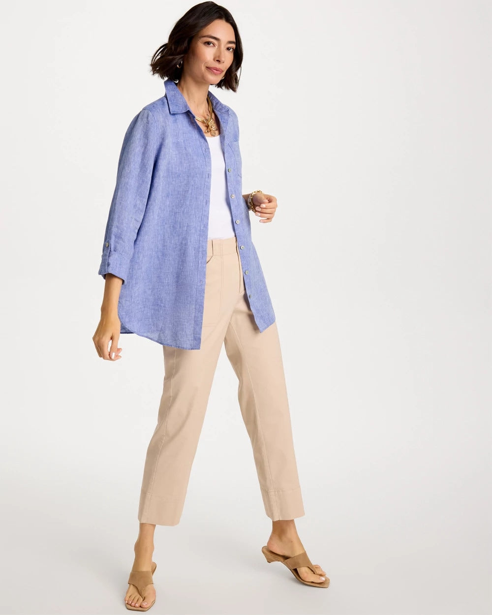 Chico's Hot Sale - No Iron™ Linen Tunic Indigo