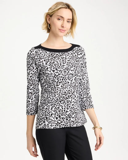 Chico's Special Offer - Fauna Pima 3/4 Sleeve Tee Black