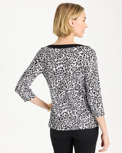 Chico's Special Offer - Fauna Pima 3/4 Sleeve Tee Black