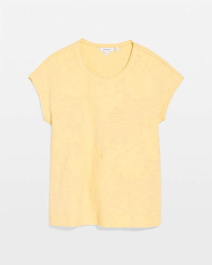 Chico's Exclusive - Monochrome Embroidered Cap-Sleeve Tee Golden Haze