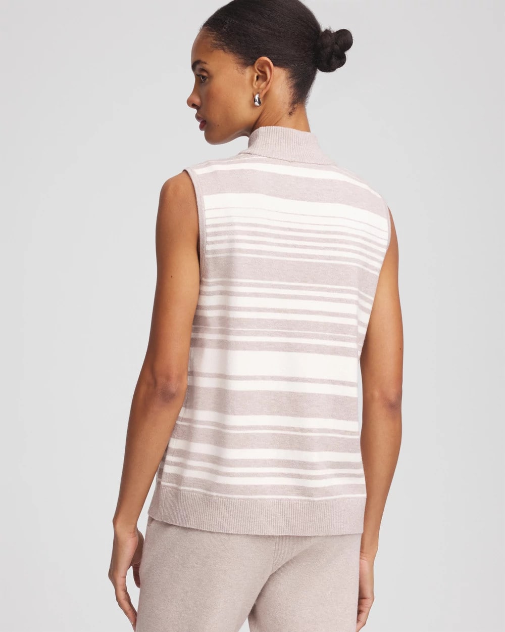 Chico's Essential - Zenergy® Luxe Cashmere-Blend Cap-sleeve Top Helium Faux Heather