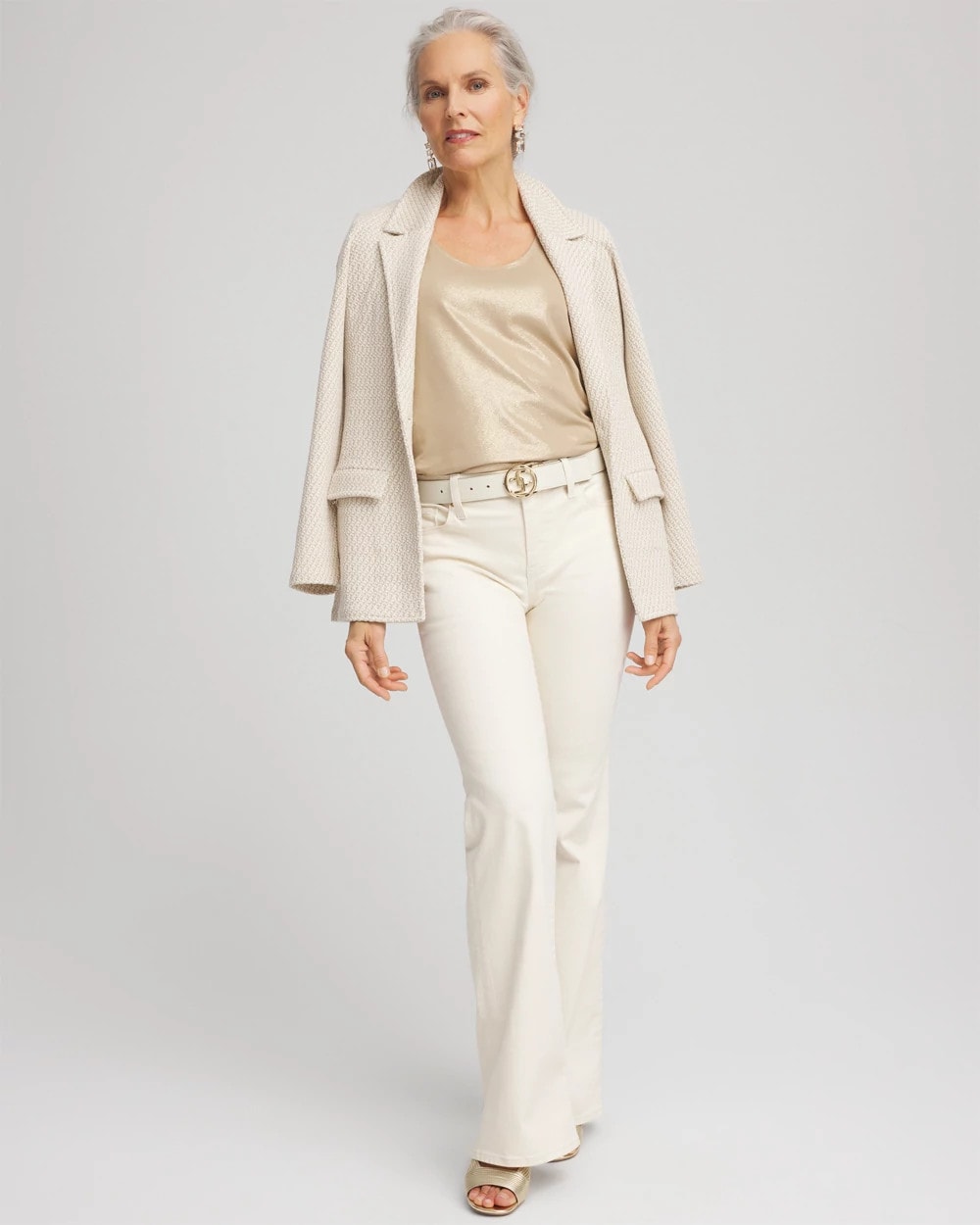 Chico's Recommended - Foiled Microfiber Tank Champagne
