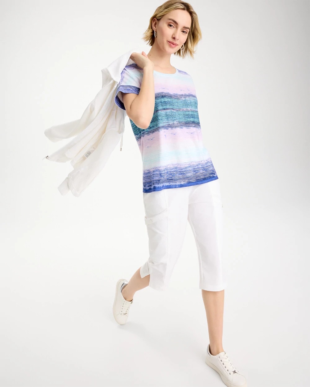 Chico's Recommended - Zenergy® Ombre Drop Shoulder Tee Pale Sweet Pea