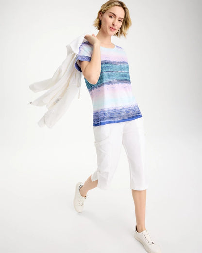 Chico's Recommended - Zenergy® Ombre Drop Shoulder Tee Pale Sweet Pea