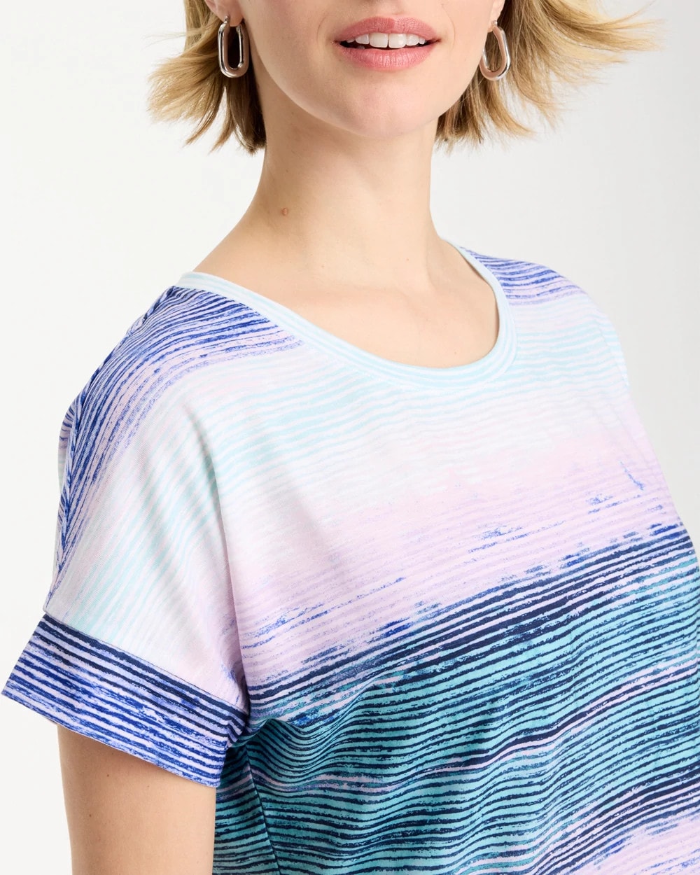 Chico's Recommended - Zenergy® Ombre Drop Shoulder Tee Pale Sweet Pea