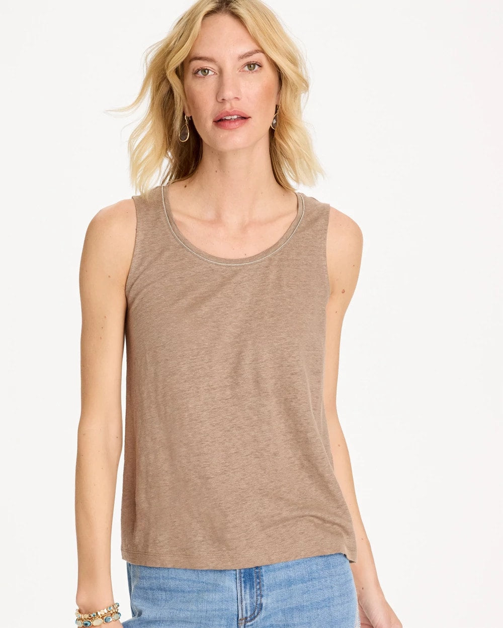 Chico's Smart Buy - Linen Tank Topaz Smoke