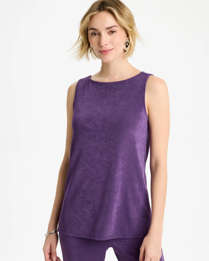 Chico's Signature - Travelers™ Side-Slit Tank Rich Amethyst