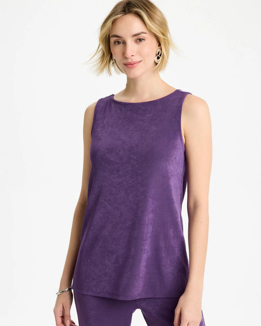 Chico's Signature - Travelers™ Side-Slit Tank Rich Amethyst