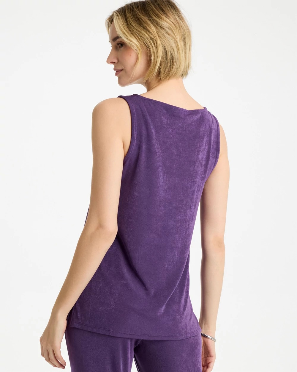 Chico's Signature - Travelers™ Side-Slit Tank Rich Amethyst