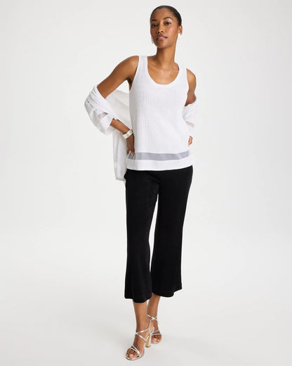 Chico's Everyday - Travelers™ Sheer Stripe Tank Travelers Winter Drift