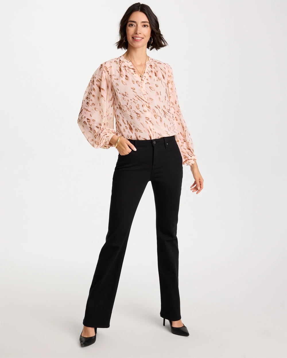 Chico's Top Pick - Georgette Soft Spots Blouse Sweet Blossom