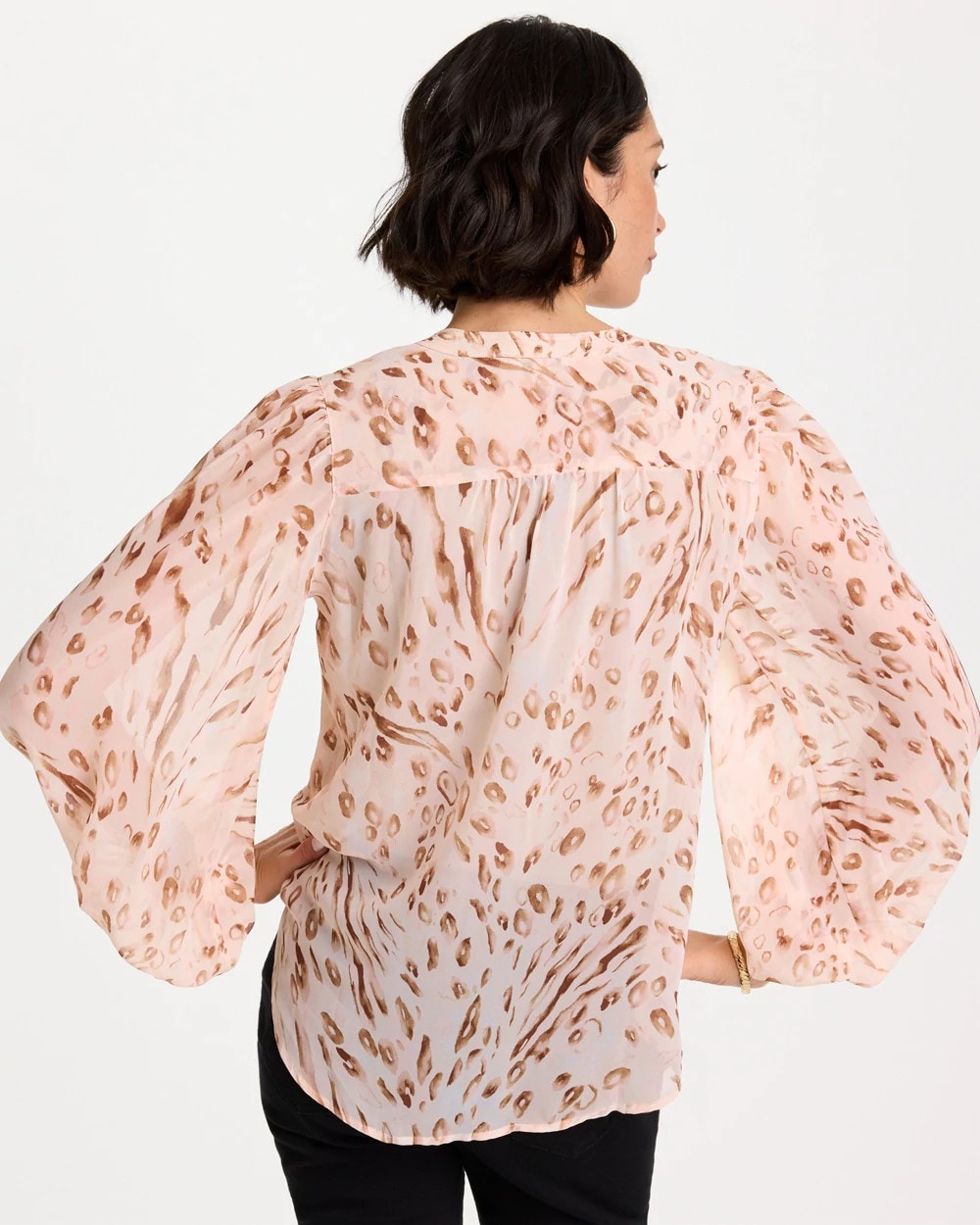 Chico's Top Pick - Georgette Soft Spots Blouse Sweet Blossom