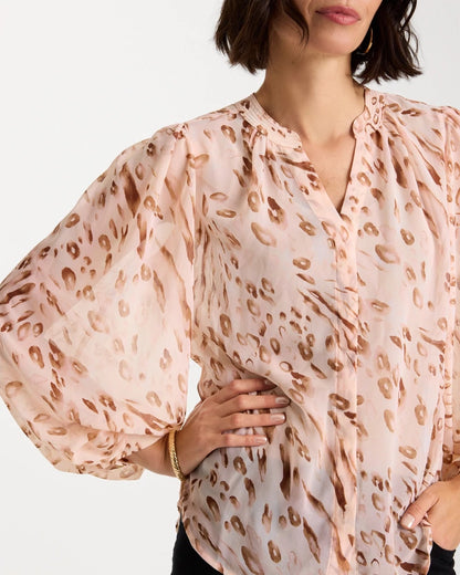 Chico's Top Pick - Georgette Soft Spots Blouse Sweet Blossom