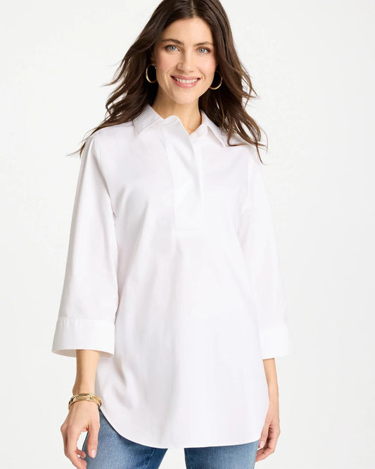 Chico's Featured - No Iron™ Stretch Popover Tunic Optic White